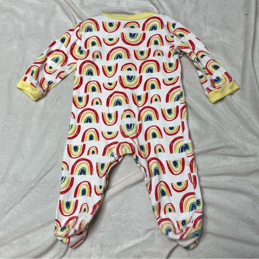 Chick Pea Rainbow 6-9 Month Sleeper and Lovey Set